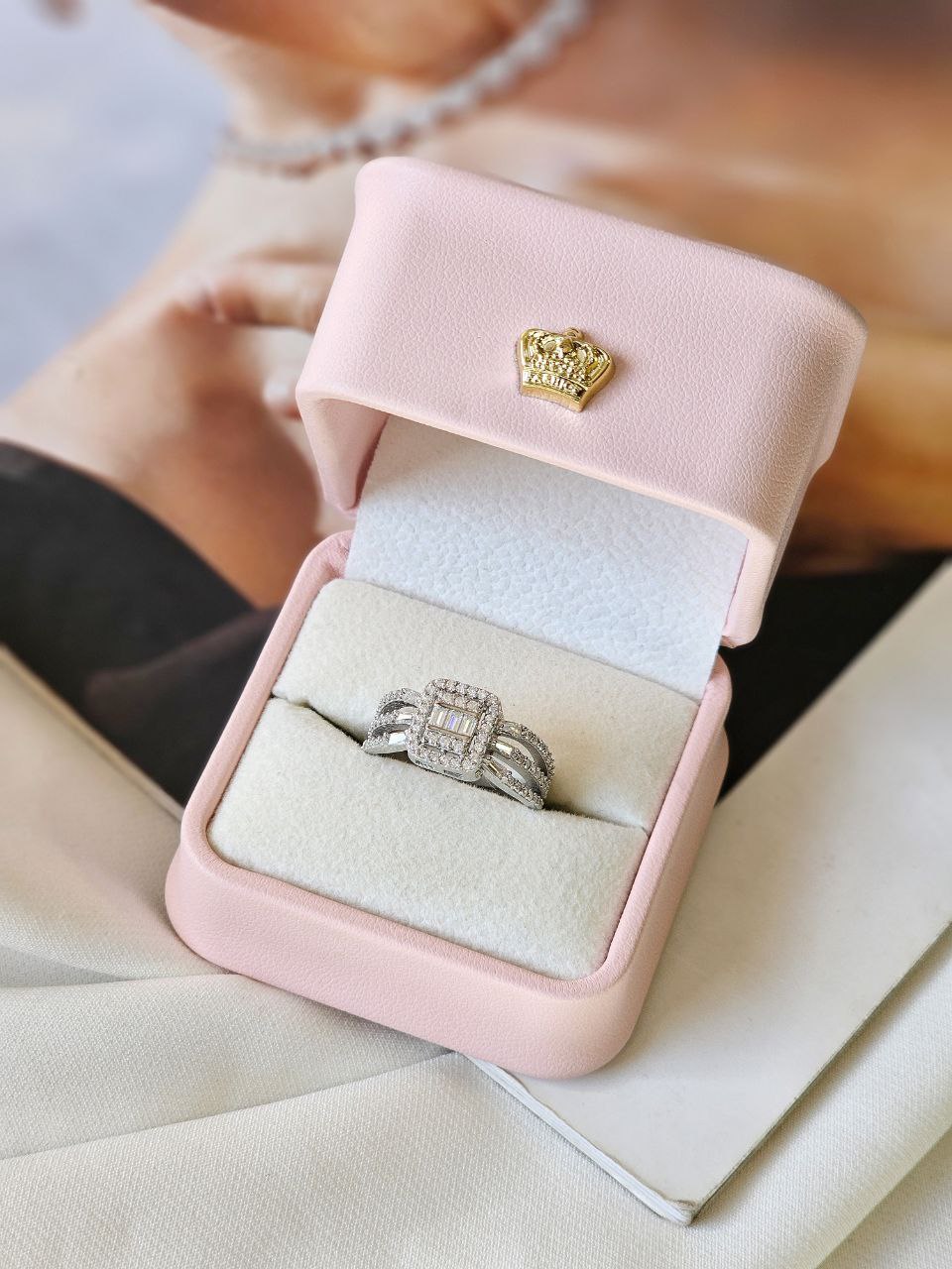 انگشتر جواهری نقره