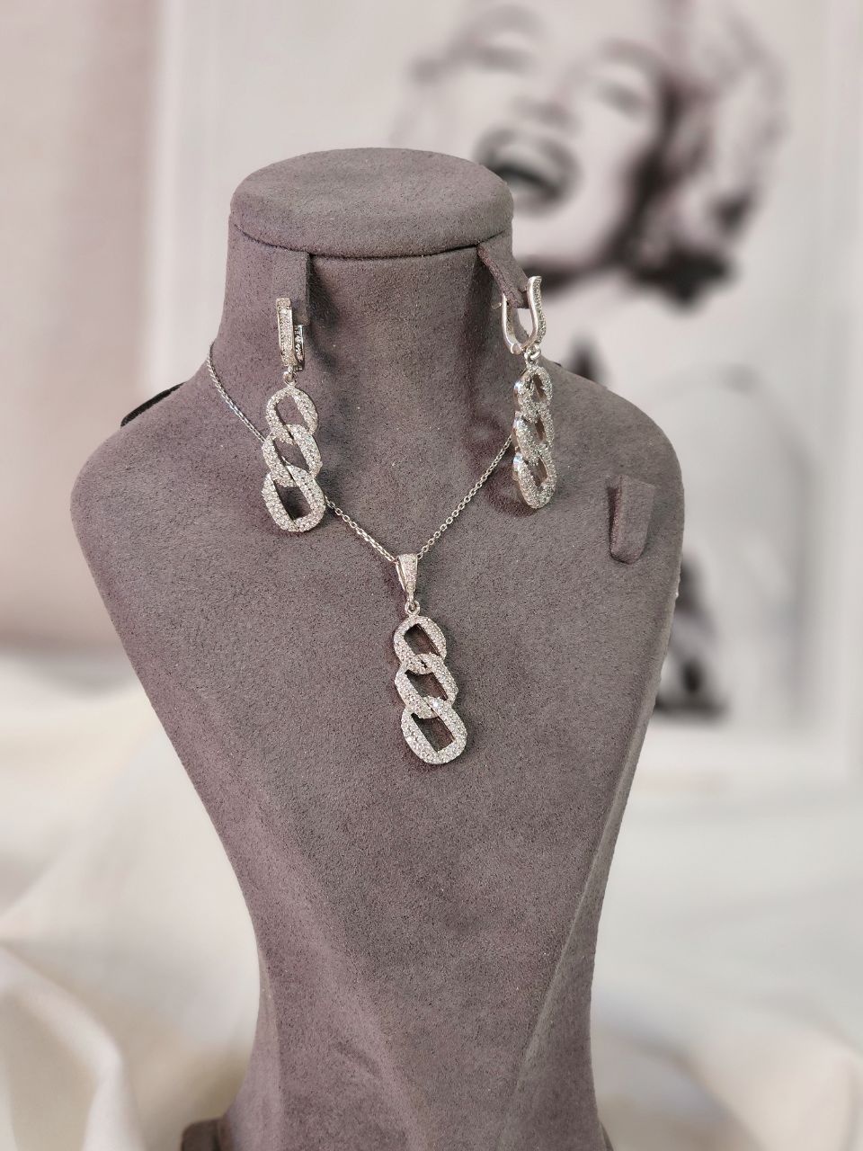 نیم ست نقره زنانه طرح کارتیر